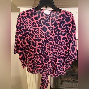 Crossposted! Excellent condition, medium. Worn once! Navy/pink Adrienne top.